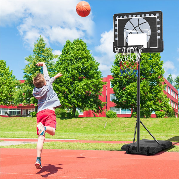 Yaheetech Height Adjustable Metal Portable FullSize Basketball Hoop